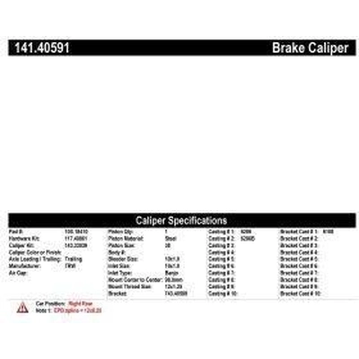 Rear Right Rebuilt Caliper With Hardware by CENTRIC PARTS - 141.40591 pa1