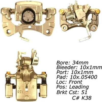 Rear Right Rebuilt Caliper With Hardware by CENTRIC PARTS - 141.42545 pa22