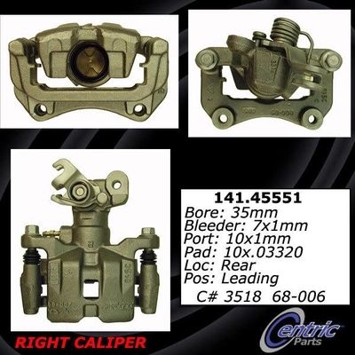 Étrier arrière droit reconditionné avec matériel by CENTRIC PARTS - 141.45551 pa8