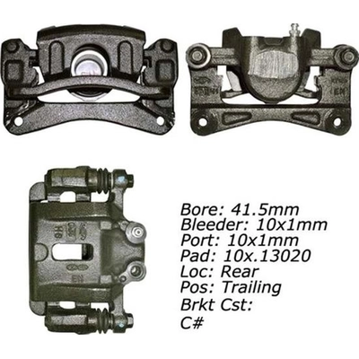 Rear Right Rebuilt Caliper With Hardware by CENTRIC PARTS - 141.51631 pa12