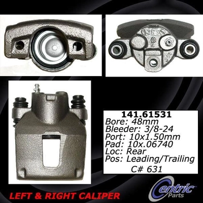 Rear Right Rebuilt Caliper With Hardware by CENTRIC PARTS - 141.61531 pa3