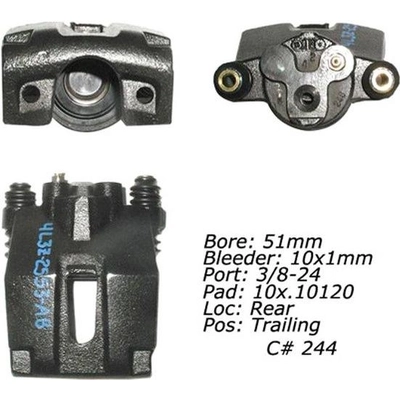 Rear Right Rebuilt Caliper With Hardware by CENTRIC PARTS - 141.65517 pa13