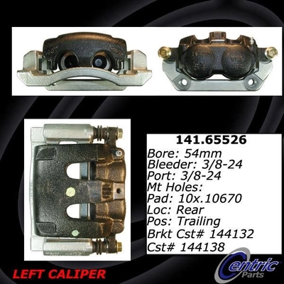 Rear Right Rebuilt Caliper With Hardware by CENTRIC PARTS - 141.65526 pa9