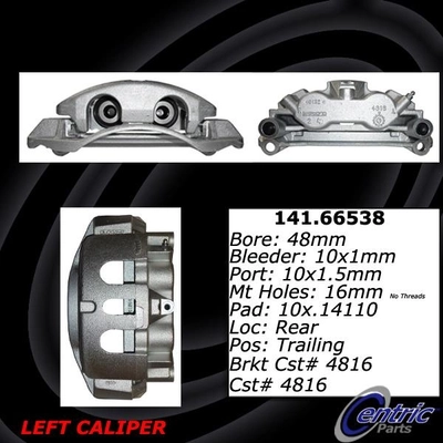 Rear Right Rebuilt Caliper With Hardware by CENTRIC PARTS - 141.66538 pa2