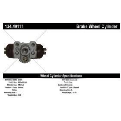 Rear Right Wheel Cylinder by CENTRIC PARTS - 134.40111 pa3