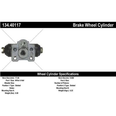 Rear Right Wheel Cylinder by CENTRIC PARTS - 134.40117 pa2