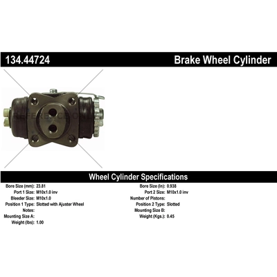 Rear Right Wheel Cylinder by CENTRIC PARTS - 134.44724 pa2
