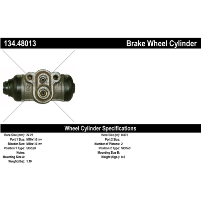 Cylindre de roue à droite arrière by CENTRIC PARTS - 134.48013 pa2