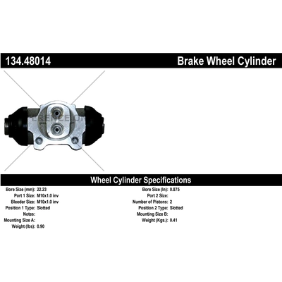 Cylindre de roue à droite arrière by CENTRIC PARTS - 134.48014 pa2