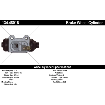 Cylindre de roue à droite arrière by CENTRIC PARTS - 134.48016 pa2