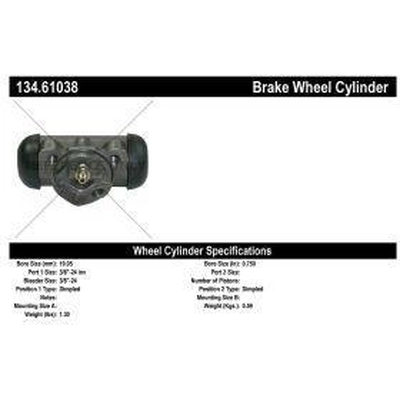 Rear Right Wheel Cylinder by CENTRIC PARTS - 134.61038 pa1