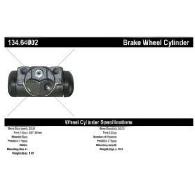 Rear Right Wheel Cylinder by CENTRIC PARTS - 134.64002 pa3