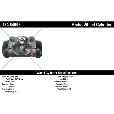 Cylindre de roue à droite arrière by CENTRIC PARTS - 134.64006 pa1