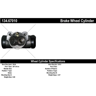 Rear Right Wheel Cylinder by CENTRIC PARTS - 134.67010 pa2