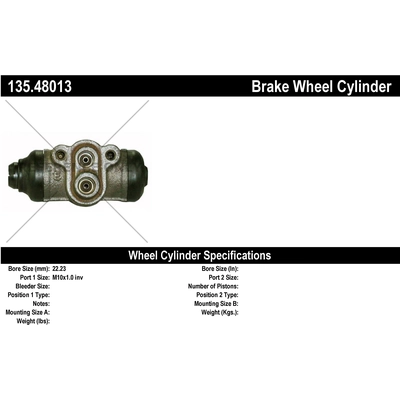 Rear Right Wheel Cylinder by CENTRIC PARTS - 135.48013 pa2