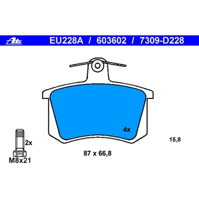 Rear Semi Metallic Pads by ATE - 603602 pa2