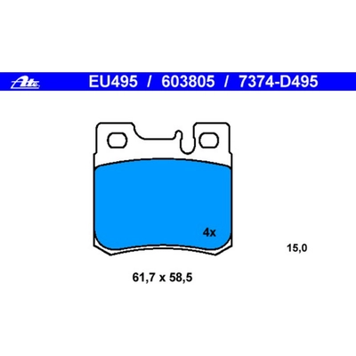 Rear Semi Metallic Pads by ATE - 603805 pa1