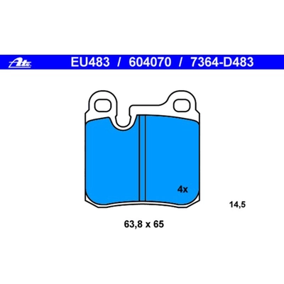 Rear Semi Metallic Pads by ATE - 604070 pa2