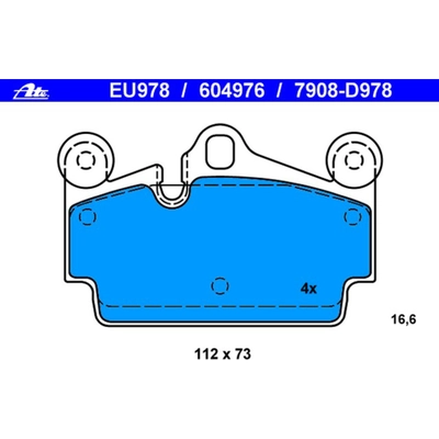 Rear Semi Metallic Pads by ATE - 604976 pa3