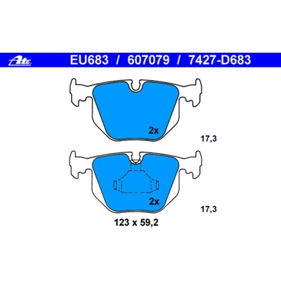 Rear Semi Metallic Pads by ATE - 607079 pa3