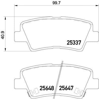 Rear Semi Metallic Pads by BREMBO - P30054 pa2
