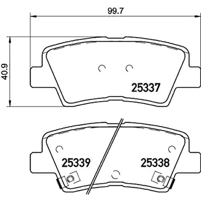 Rear Semi Metallic Pads by BREMBO - P30101 pa2