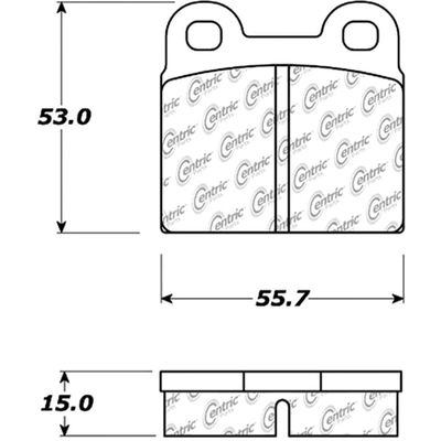 Rear Semi Metallic Pads by CENTRIC PARTS - 102.00300 pa4