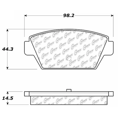 Plaquettes arrière semi-métallique by CENTRIC PARTS - 102.03290 pa5