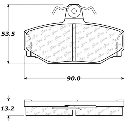 Rear Semi Metallic Pads by CENTRIC PARTS - 102.03910 pa10