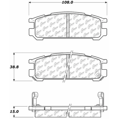 Plaquettes arrière semi-métallique by CENTRIC PARTS - 102.04710 pa5