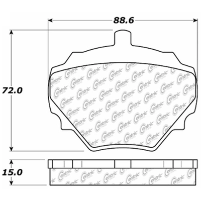 Rear Semi Metallic Pads by CENTRIC PARTS - 102.05181 pa3