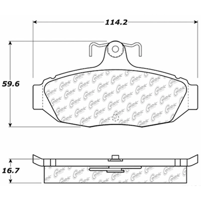 Rear Semi Metallic Pads by CENTRIC PARTS - 102.05450 pa2