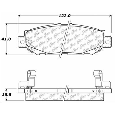 Rear Semi Metallic Pads by CENTRIC PARTS - 102.05720 pa2