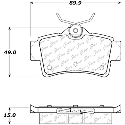 Rear Semi Metallic Pads by CENTRIC PARTS - 102.06271 pa11