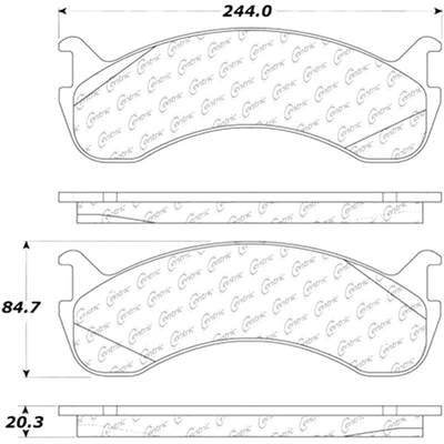 Plaquettes arrière semi-métallique by CENTRIC PARTS - 102.07860 pa13