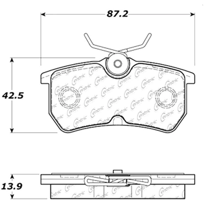 Rear Semi Metallic Pads by CENTRIC PARTS - 102.08860 pa6