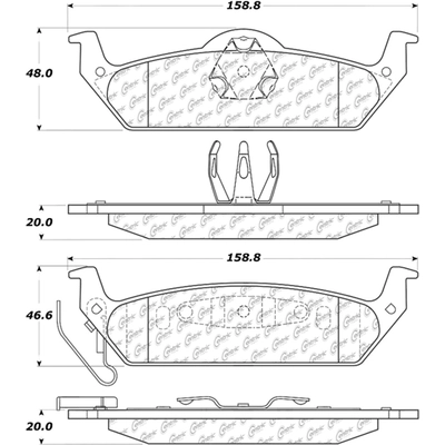 Rear Semi Metallic Pads by CENTRIC PARTS - 102.09630 pa4