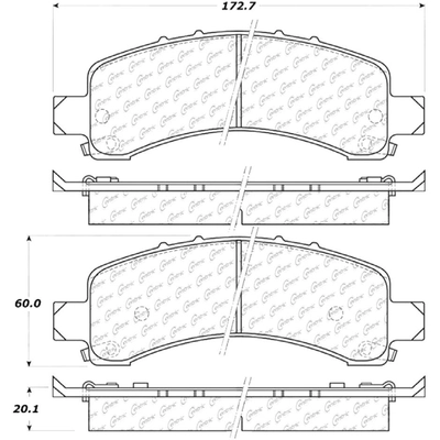 Rear Semi Metallic Pads by CENTRIC PARTS - 102.09740 pa7