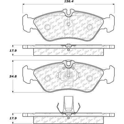 Plaquettes arrière semi-métallique by CENTRIC PARTS - 102.10060 pa4