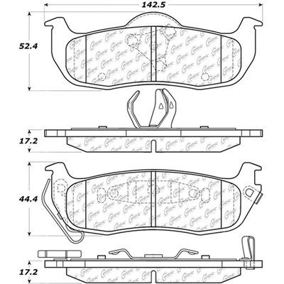 Rear Semi Metallic Pads by CENTRIC PARTS - 102.10410 pa3