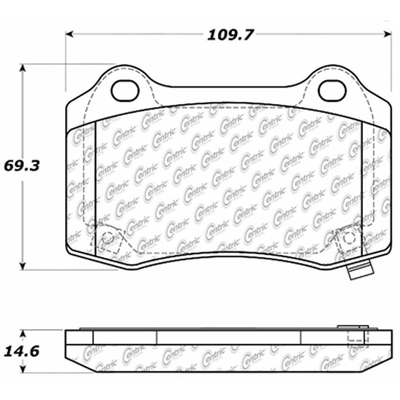 Plaquettes arri�re semi-m�tallique by CENTRIC PARTS - 102.10530 pa1