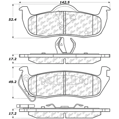 Rear Semi Metallic Pads by CENTRIC PARTS - 102.10870 pa4