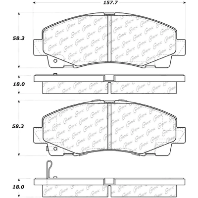 Rear Semi Metallic Pads by CENTRIC PARTS - 102.11220 pa6