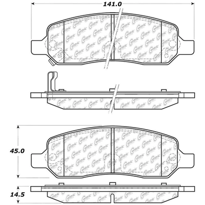 Rear Semi Metallic Pads by CENTRIC PARTS - 102.11720 pa5