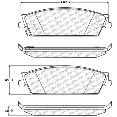 Rear Semi Metallic Pads by CENTRIC PARTS - 102.11940 pa3