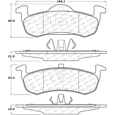 Rear Semi Metallic Pads by CENTRIC PARTS - 102.12790 pa10