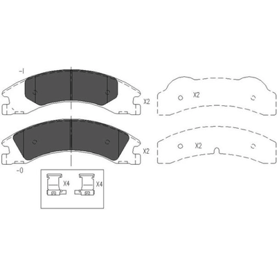 Rear Semi Metallic Pads by EUROROTOR - F1D1329H pa3