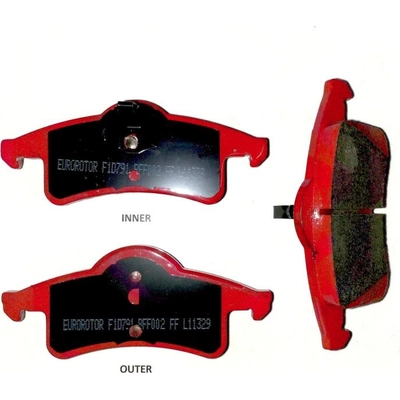 Rear Semi Metallic Pads by EUROROTOR - F1D791H pa4