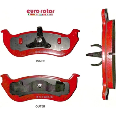 Rear Semi Metallic Pads by EUROROTOR - F1D881H pa3
