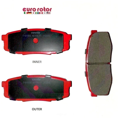 EUROROTOR - F1D905H - Rear Semi Metallic Pads pa3